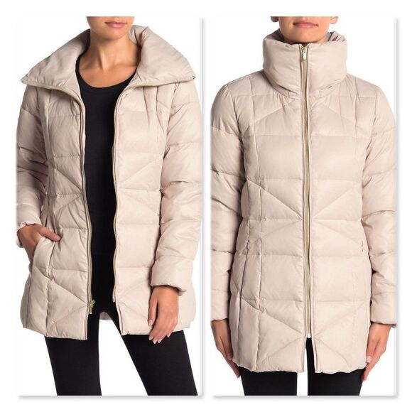 Cole Haan Signature Sateen Puffer Down Jacket - Picture 1 of 13